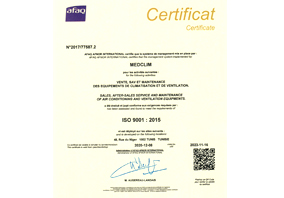 Certification ISO 9001:2015